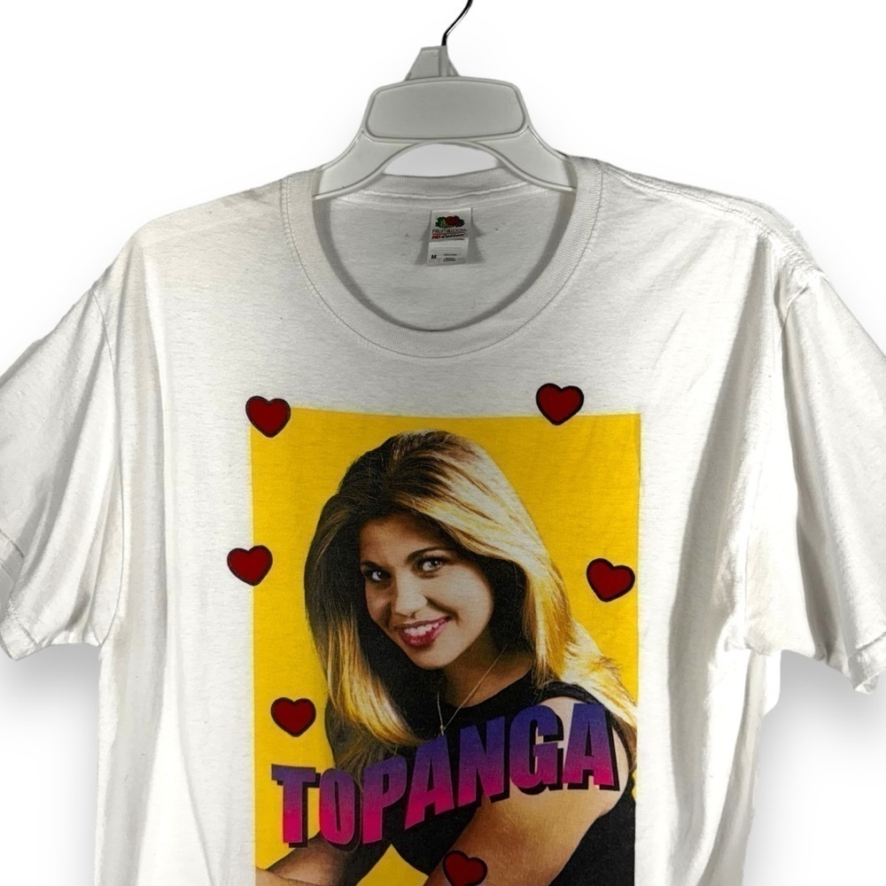 Vintage Boy Meets World Topanga Hearts Graphic Tee, White, Size Medium - Picture 3 of 13
